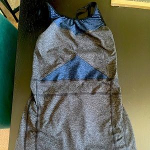 Fleo Singlet Charcoal/Blue